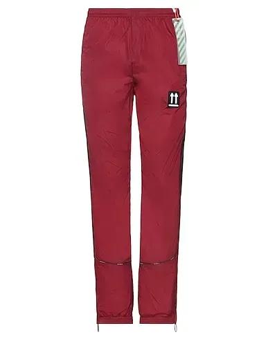 Burgundy Techno fabric Casual pants