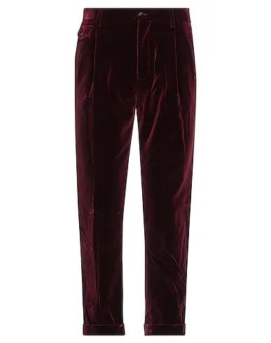Burgundy Velvet Casual pants