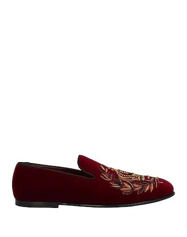 Burgundy Velvet Loafers