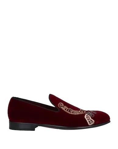 Burgundy Velvet Loafers