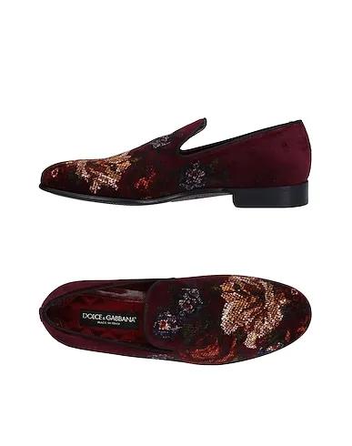 Burgundy Velvet Loafers