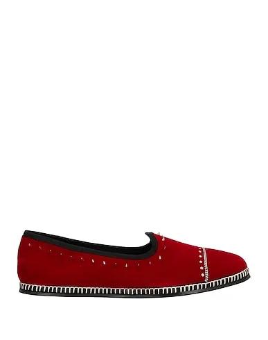 Burgundy Velvet Loafers