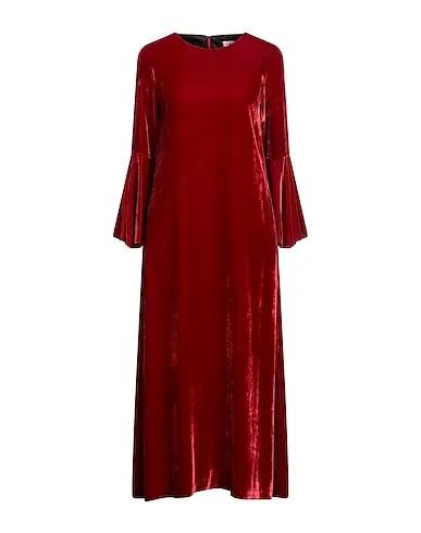 Burgundy Velvet Midi dress