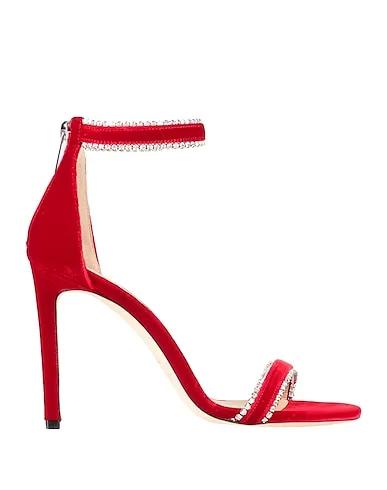 Burgundy Velvet Sandals