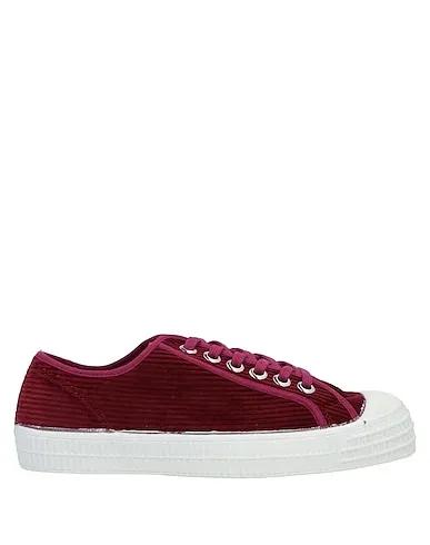 Burgundy Velvet Sneakers