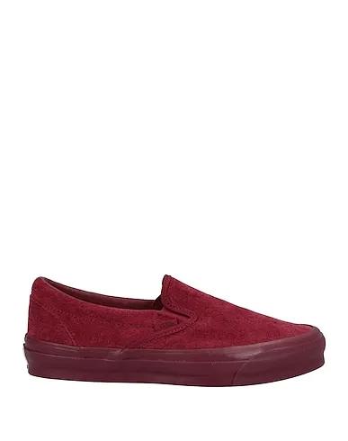 Burgundy Velvet Sneakers