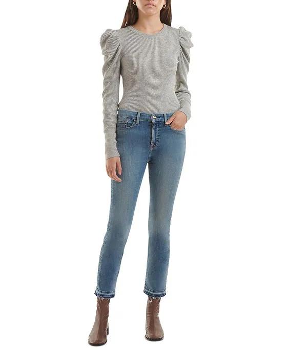 by 7 For All Mankind Women's Super Stretch Ankle Straight-Leg Jeans