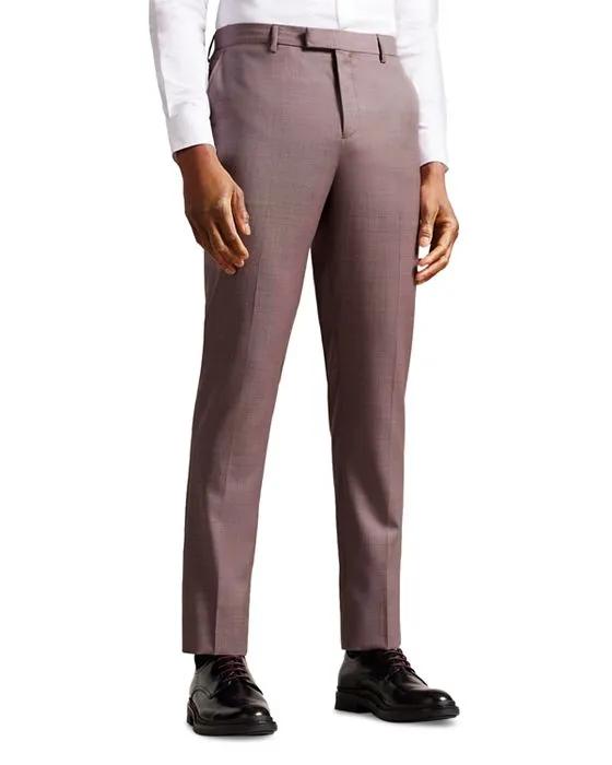 Byron Slim Fit Wool Sharkskin Trousers