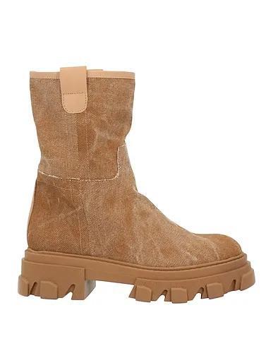 Camel Canvas Ankle boot