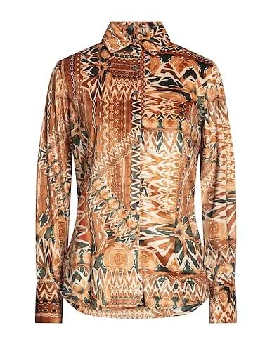 Camel Chenille Patterned shirts & blouses