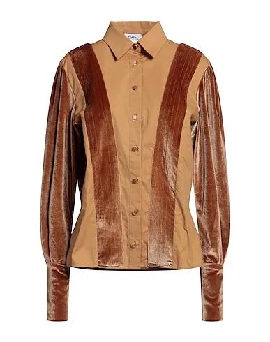 Camel Chenille Patterned shirts & blouses