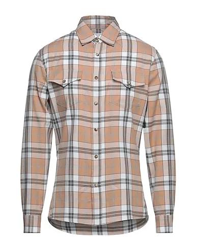 Camel Flannel Checked shirt