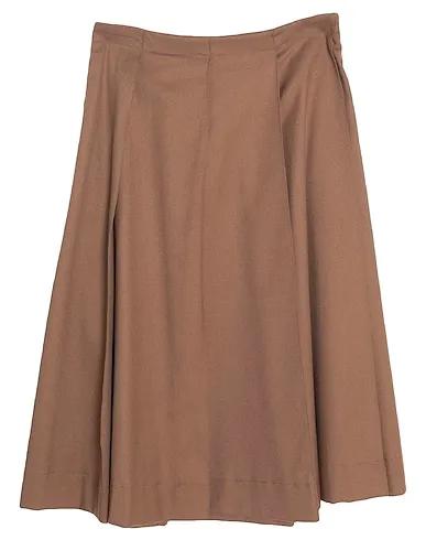 Camel Flannel Midi skirt