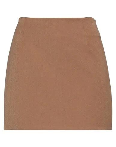 Camel Flannel Mini skirt