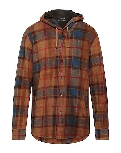 Camel Jersey Checked shirt