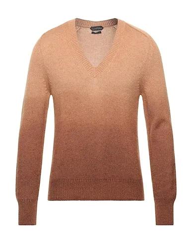 Camel Knitted Cashmere blend