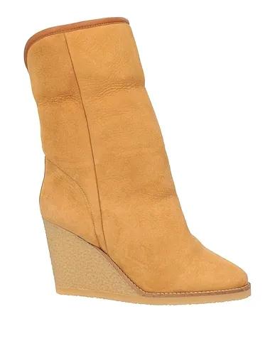 Camel Leather Ankle boot