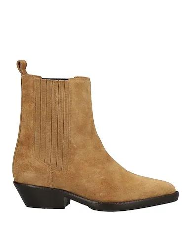 Camel Leather Ankle boot