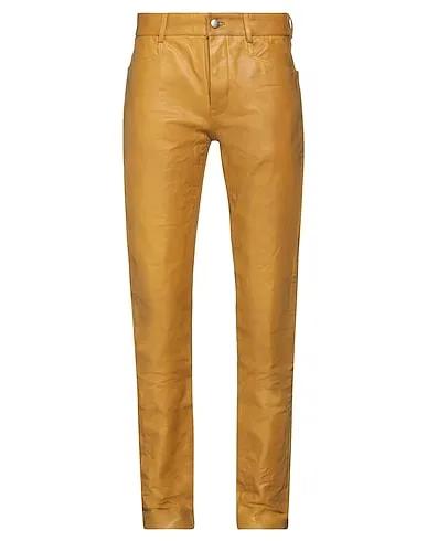 Camel Leather Casual pants