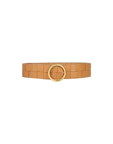 Camel Leather High-waist belt