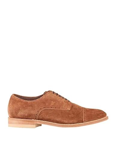 Camel Leather Laced shoes