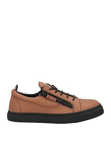 Camel Leather Sneakers