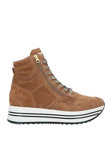 Camel Leather Sneakers