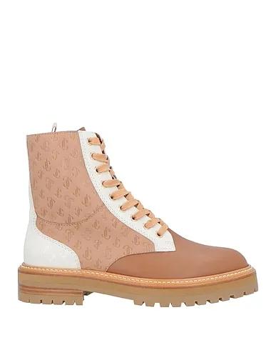 Camel Plain weave Ankle boot