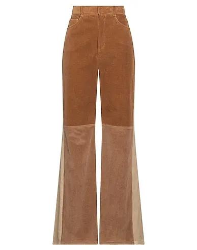 Camel Plain weave Casual pants