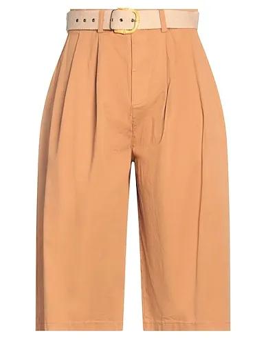 Camel Plain weave Cropped pants & culottes