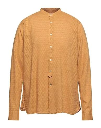 Camel Plain weave Solid color shirt