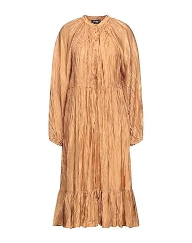 Camel Satin Midi dress