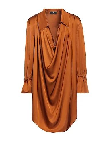 Camel Satin Short dress
