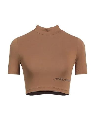 Camel Synthetic fabric Top