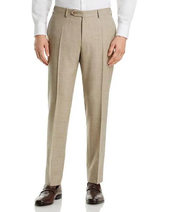Capri Mélange Solid Slim Fit Dress Pants