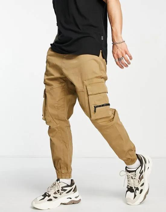 cargo pants in beige