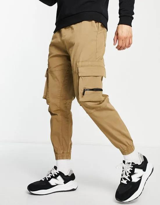 cargo pants in beige