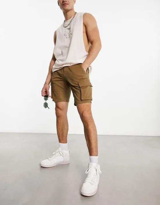 cargo shorts in brown