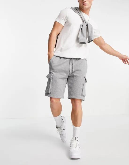 cargo shorts in gray