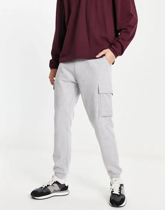 cargo sweatpants in gray
