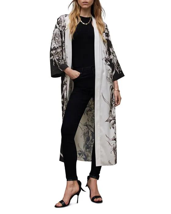 Carine Pattie Floral Long Kimono