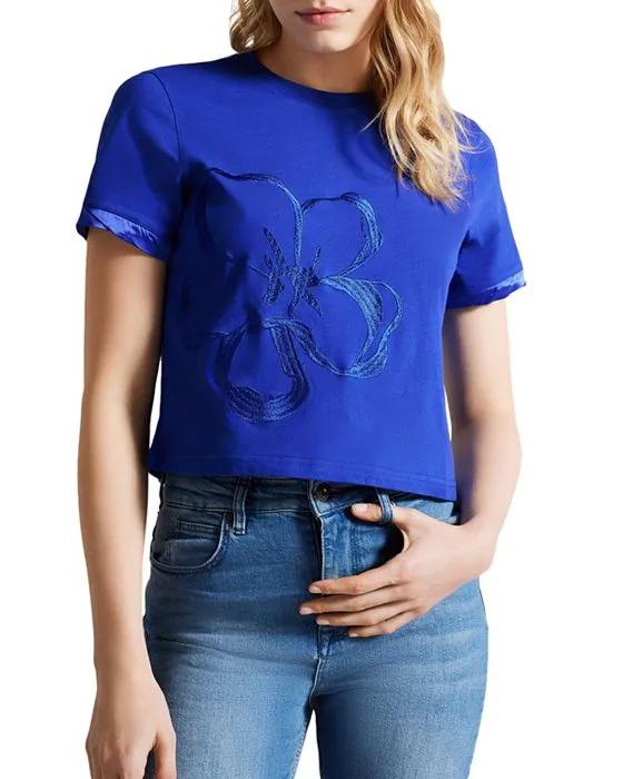 Carmyn Cotton Satin Stitch Tee