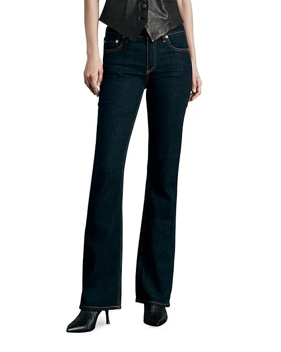 Casey High Rise Flared Leg Jeans in Rinse