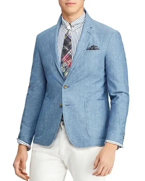 Chambray Slim Fit Suit Jacket