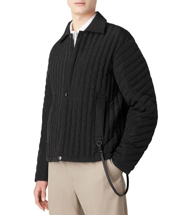 Channel Quilted Down Jacket 