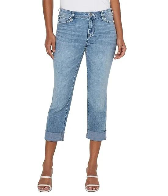 Charlie Crop Skinny with Wide Rolled Cuff in Champlain