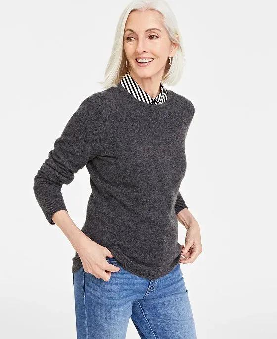Charter Club Women's 100% Cashmere Crewneck Sweater, Created for Macy's