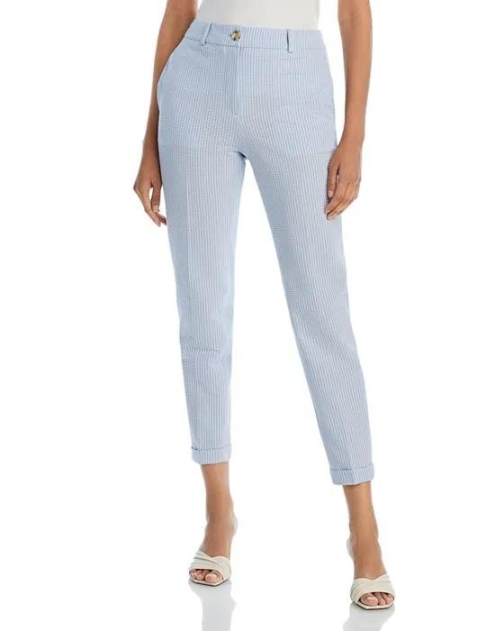 Check Tapered Leg Pants