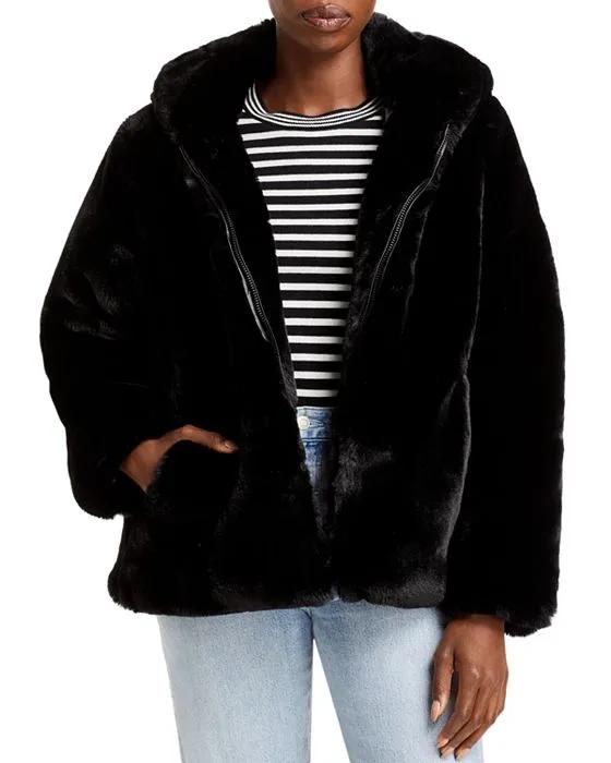 Chelsea Hooded Faux Fur Coat
