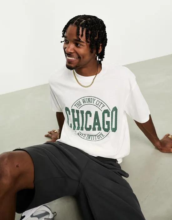 chicago boxy t-shirt in white